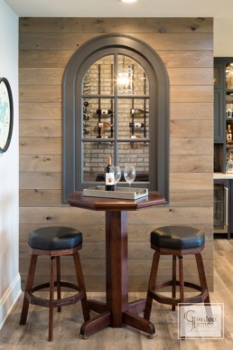 Basement bar in Guest bedroom in lakefront home by Gordon James dream home builders in Minneapolis, MN