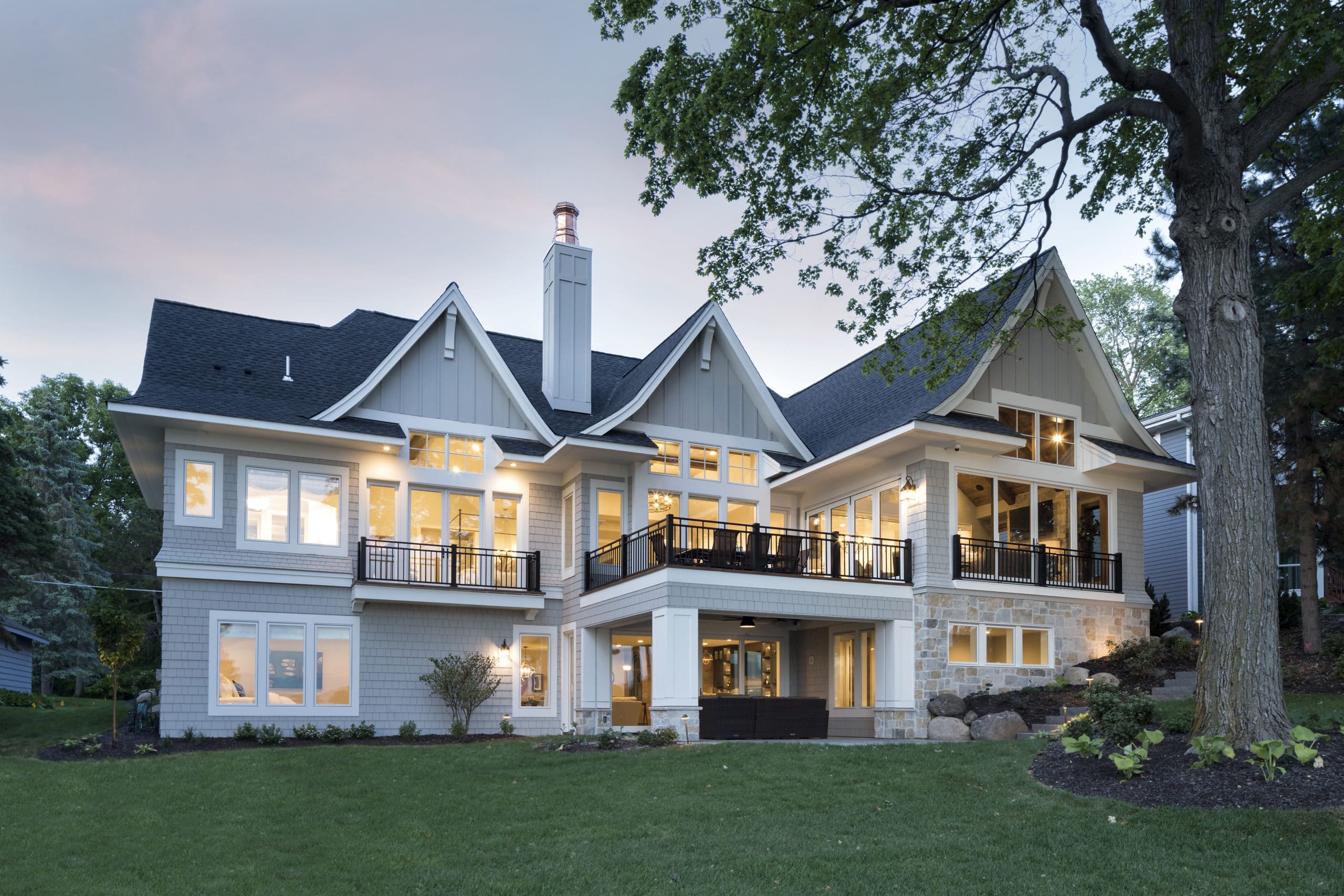 A luxury custom home build by Gordon James in Minnetonka and outfitted with smart home technology by ResTech systems.