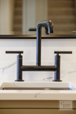 Modern Matte Black Brass Faucet in Luxury Bathroom of Gordon James luxury property